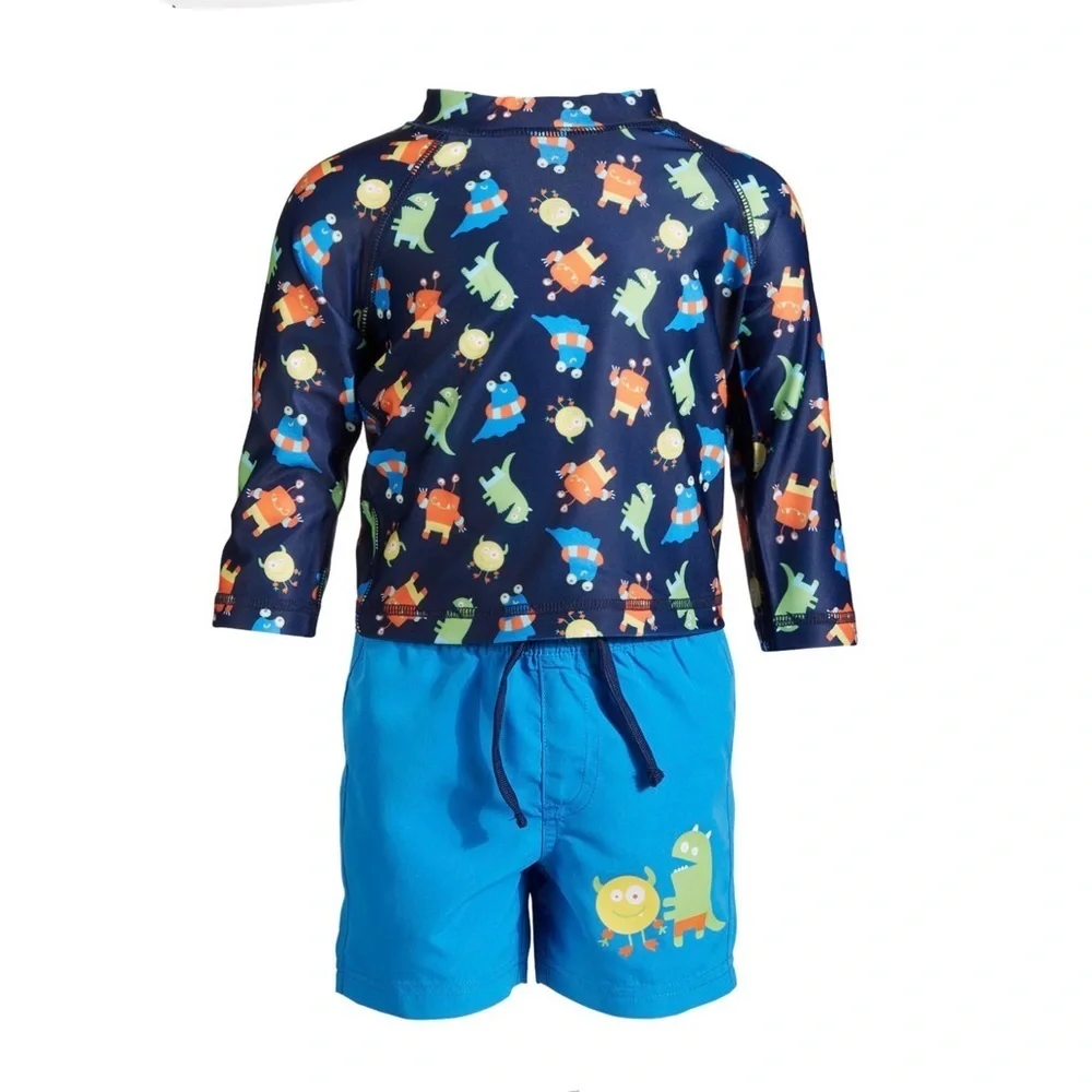 First Impressions Monster Rash Guard Set Sz 24 Months